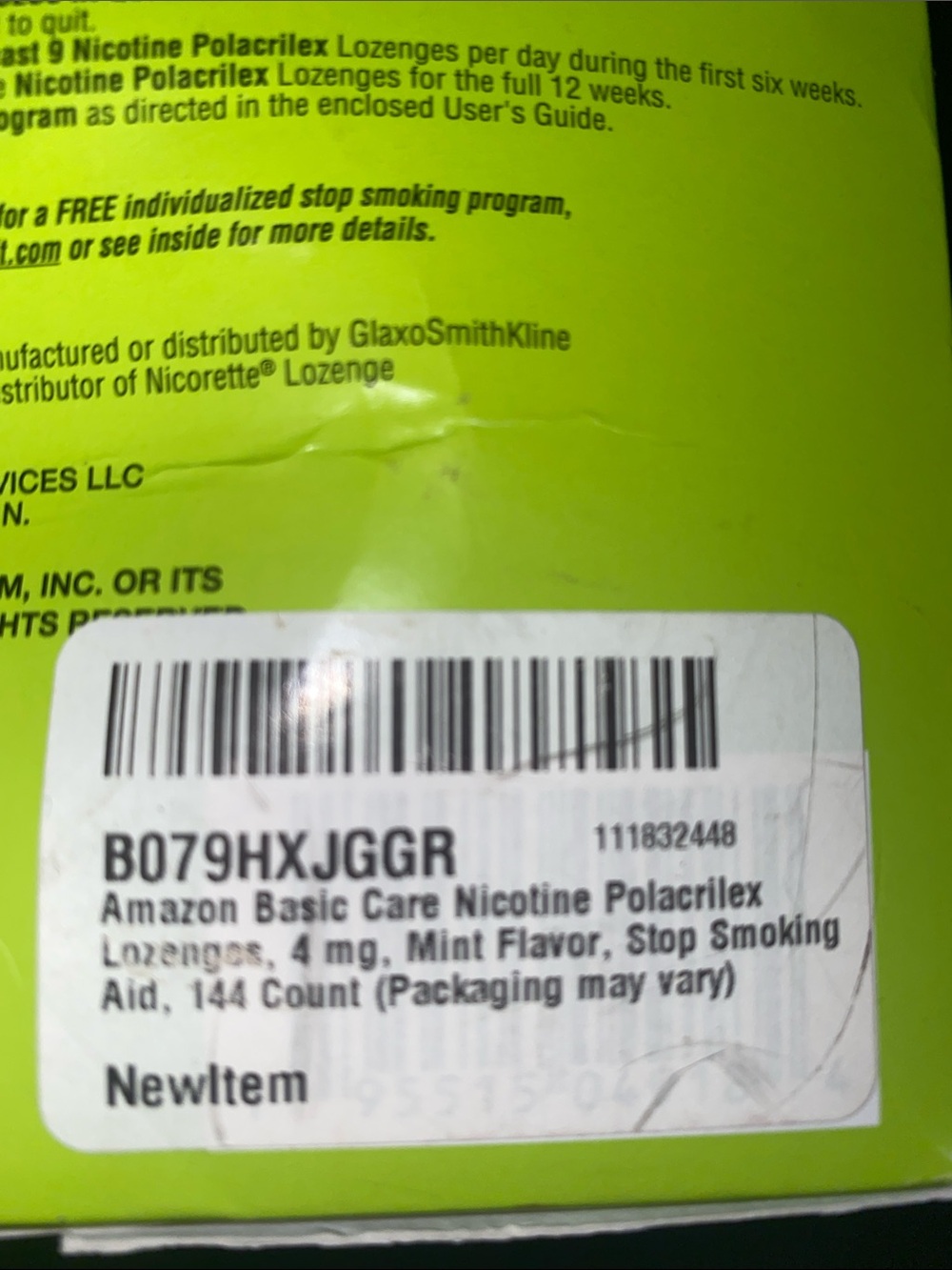 Nicotine 4mg 144 Lozenges w/ 6 Containers of 24 pcs Am@zon Mint Flavor 04/2027 - Picture 3 of 7